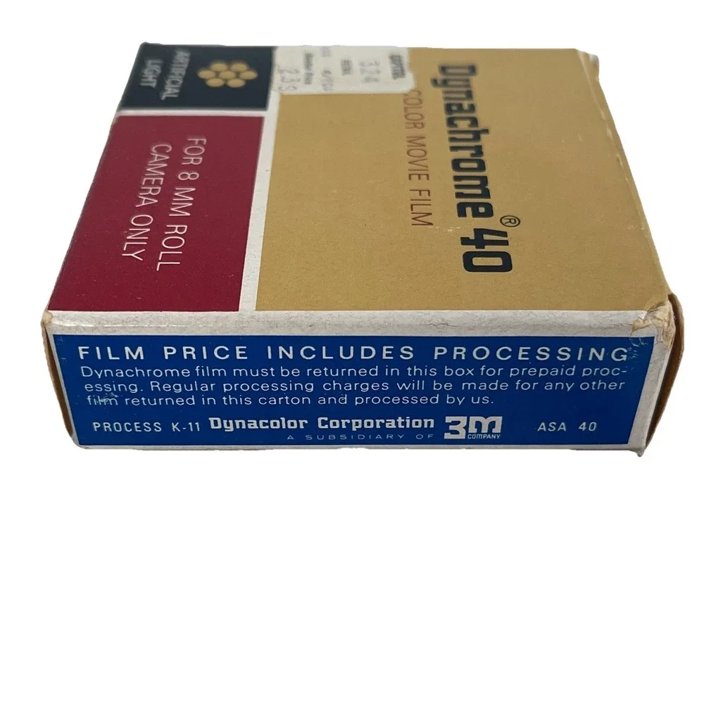 Sealed Dynachrome‎ 40 3M 8MM indoor Color Film ASA movie roll 25'